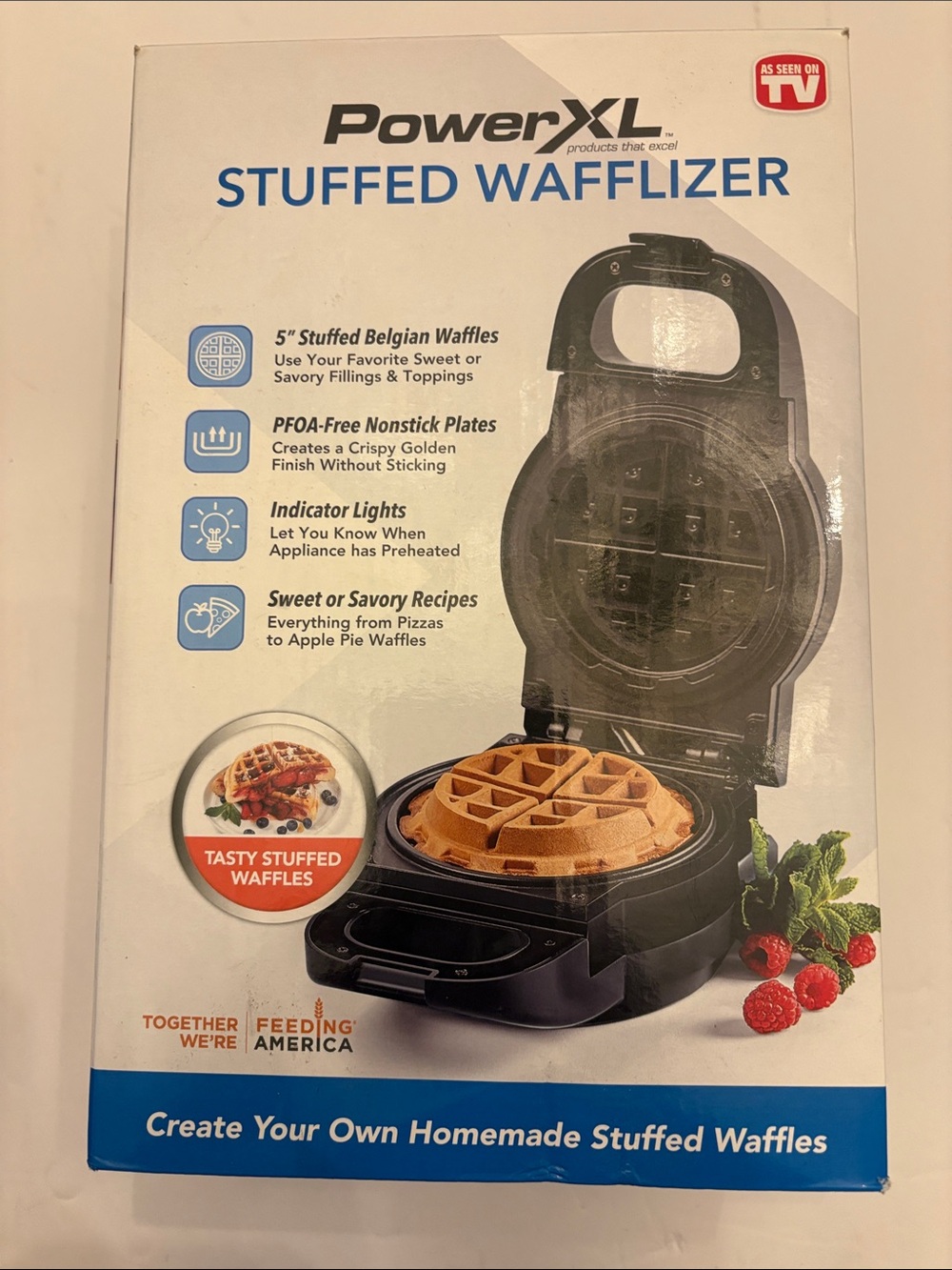 PowerXL Black Stuffed Wafflizer - Stuffed Belgian Waffle Maker